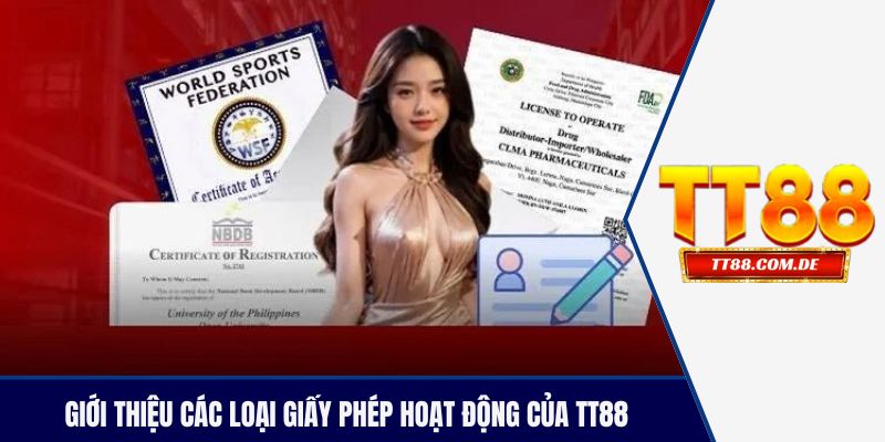 Giới thiệu các loại giấy phép hoạt động của TT88